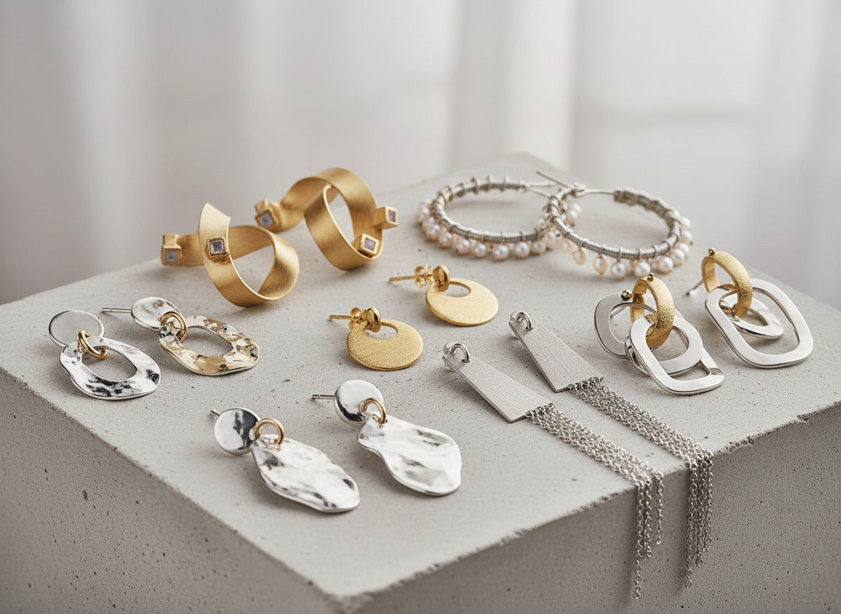 Bold sculptural statement hoop earrings crafted to stand out