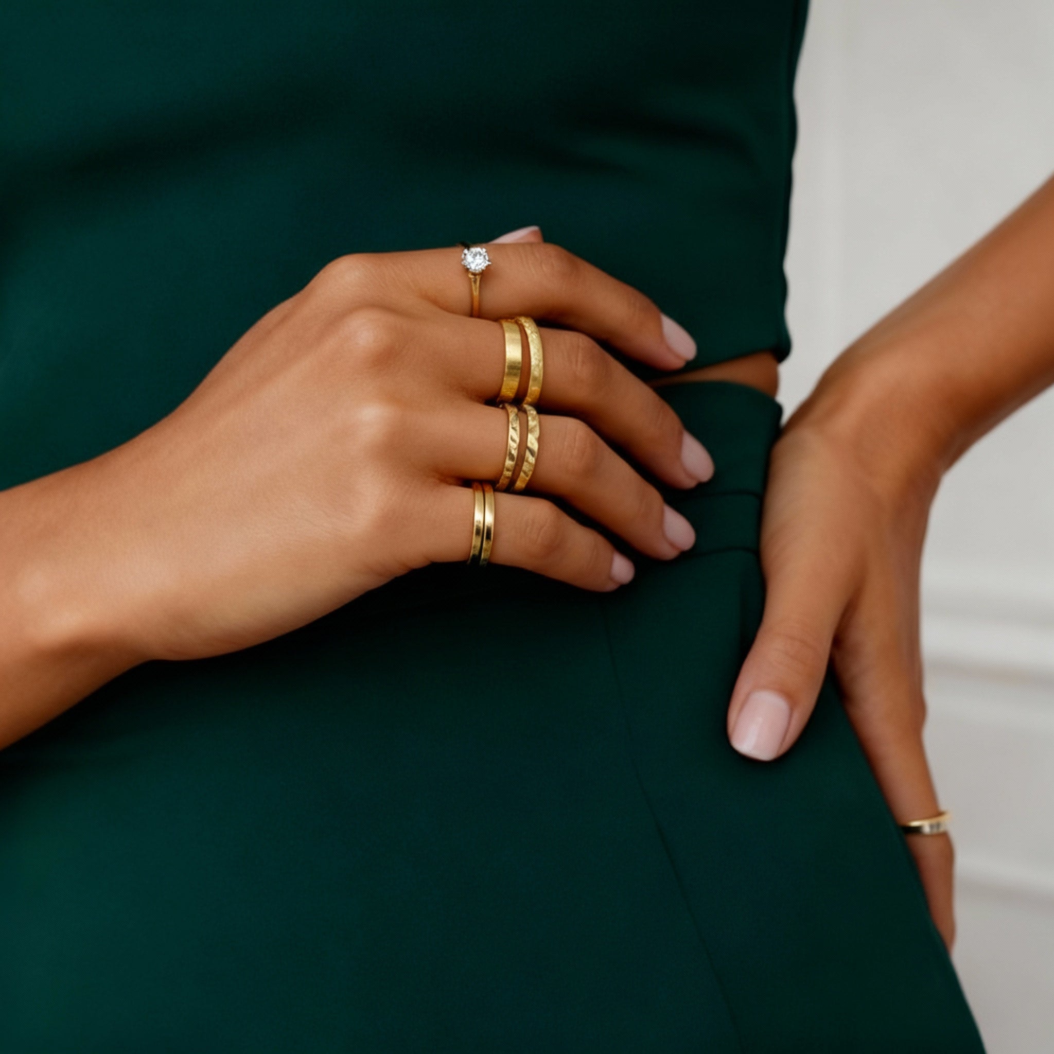 Glistia Model Showing Rings Collection