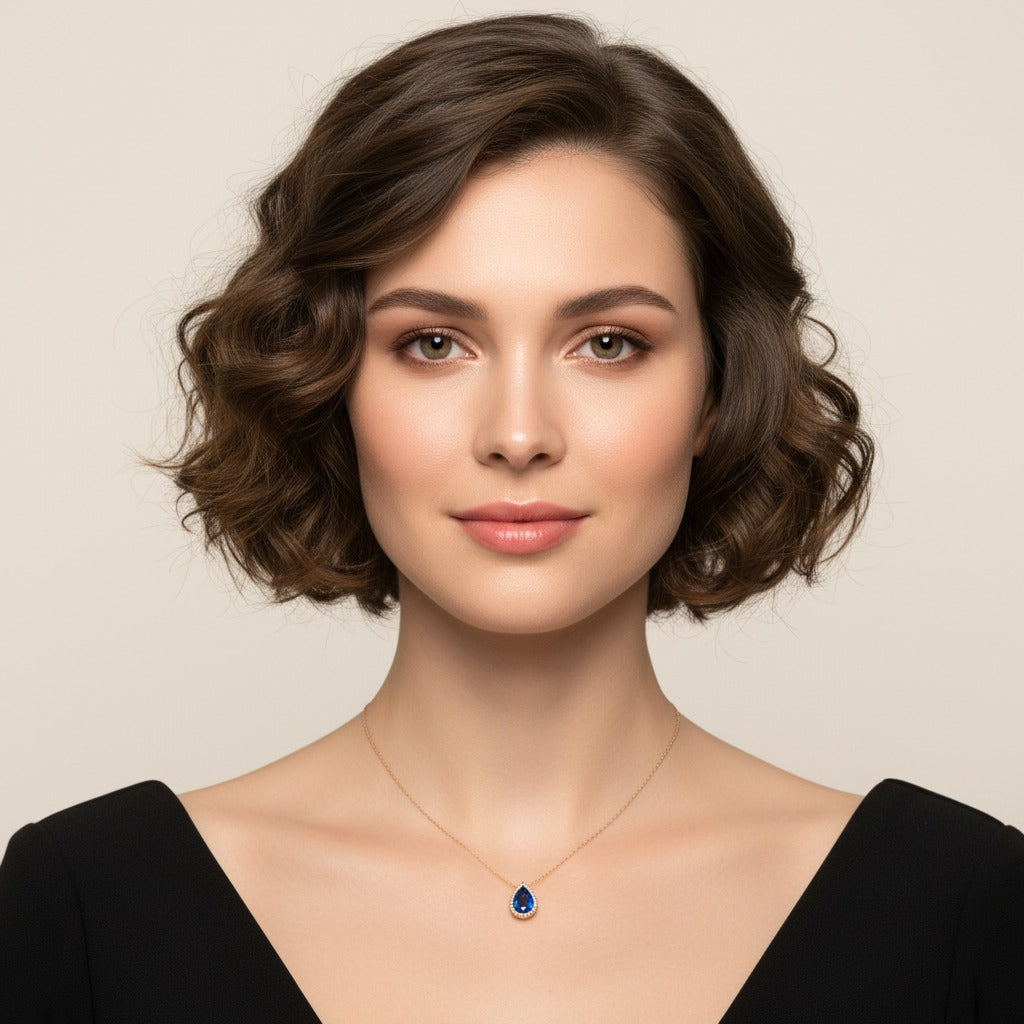 Birthstone necklace designed to add colour and personal meaning to everyday jewellery wear