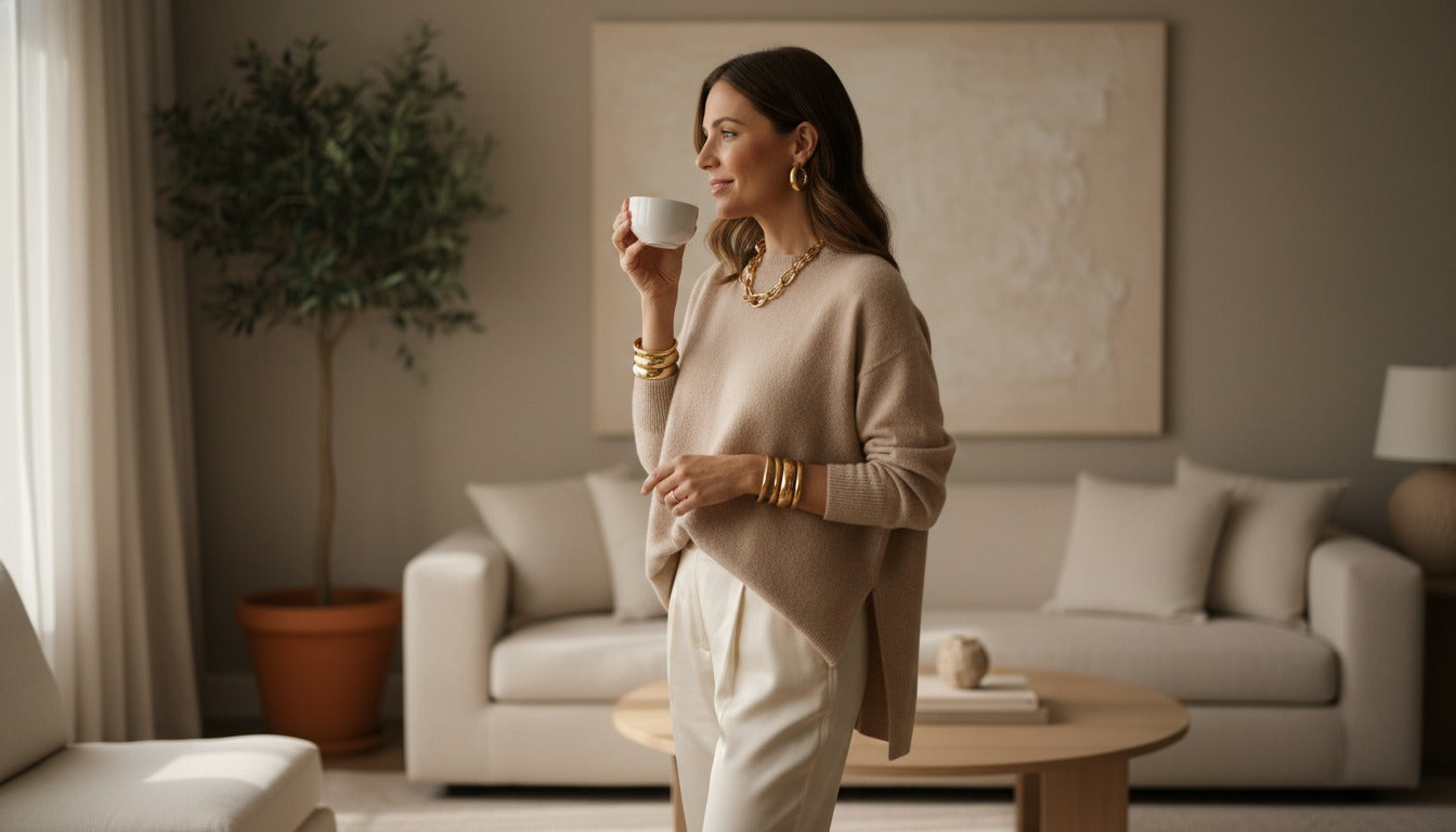 Refined 18K PVD gold plated jewellery styled for a fresh New Year beginning, with timeless design and everyday versatility.