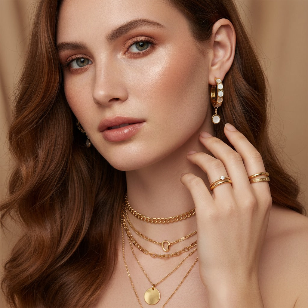 Water safe and tarnish resistant necklaces designed for everyday wear